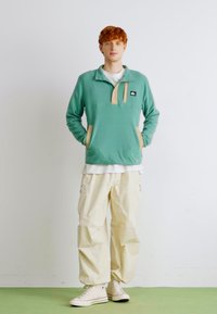Quiksilver NO DESTINATION 2 HALF SNAP - Fleecová mikina - frosty spruce