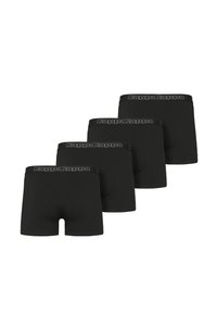 Čierne bavlnené boxerky s flexibilným pásom s logom Kappa. Balenie štyroch kusov, jednofarebné, bez vzorov alebo akcentov.