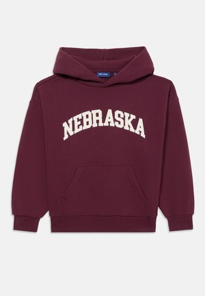 OSJGRAHAM HOODIE - Sweater - mauve wine/white