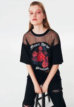 TWIST TRANSPARENT - T-shirt print - black