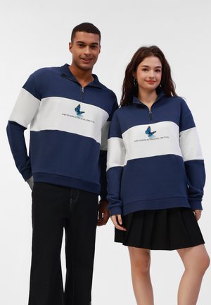 UNISEX - Sweatshirt - navy/off-white