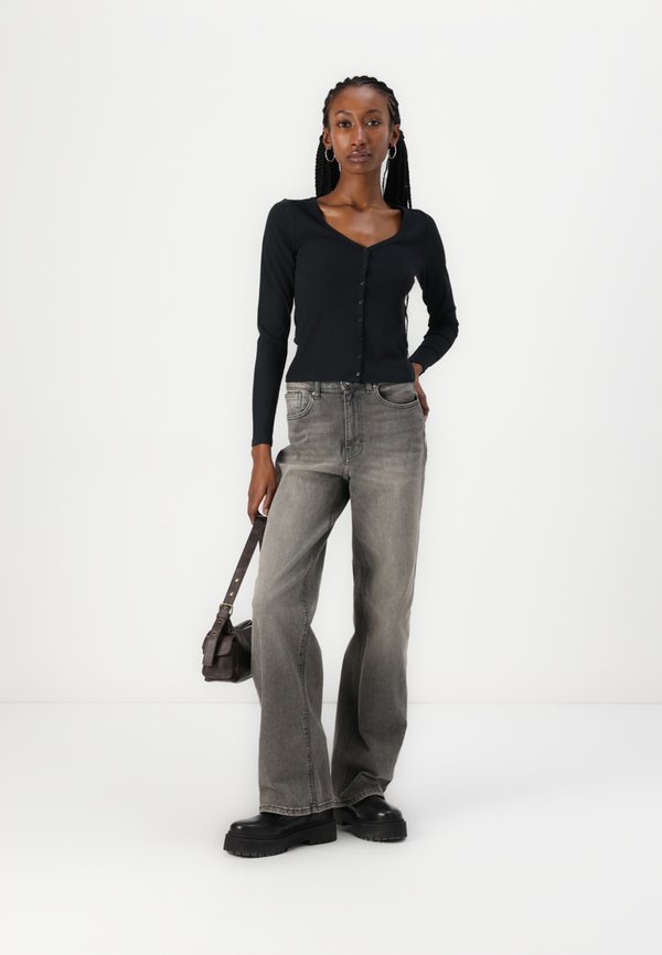 Ribbed Seamless Fabric Button-Through Top - Cardigan2