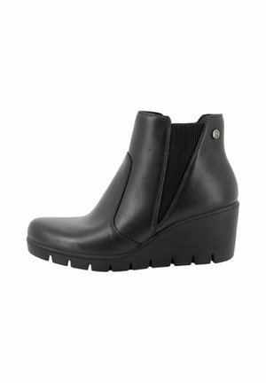 Stivaletti con la zeppa - black