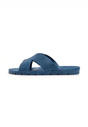 Pantolette flach - blue