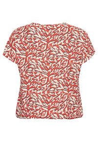 Kaffe Curve JENN - Blúzka - cayenne white graphic animal