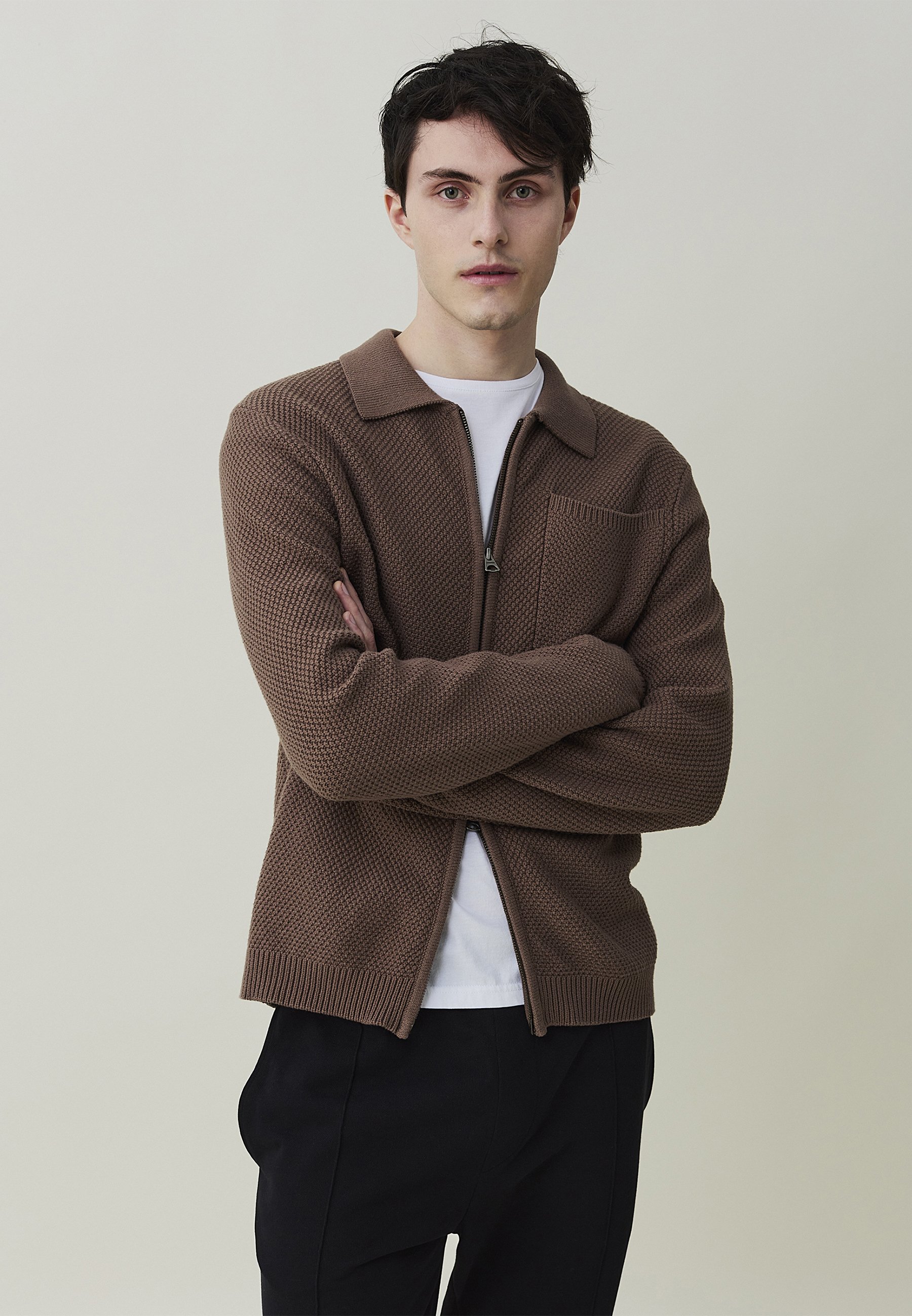 Lexington MARLON ZIP - Cardigan - light brown - Zalando.de