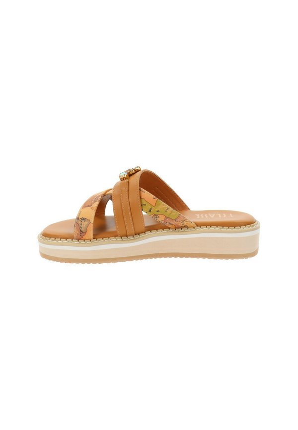 Pantolette flach - beige