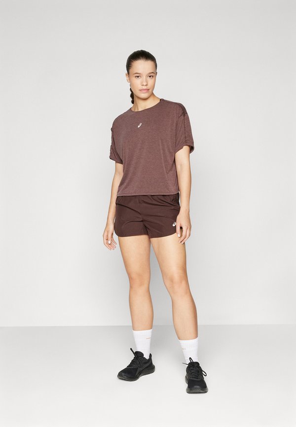 NAGINO RUN TOP - Sports T-shirt - coffee heather2