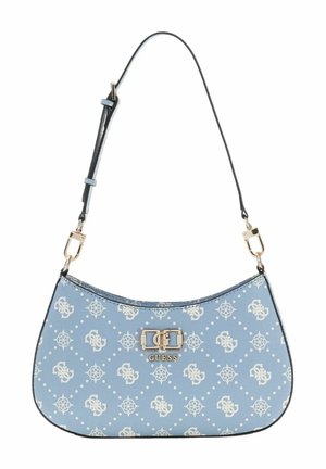 Guess, EMELIE LOGO TOP ZIP SHOULDER BAG - Sac à main - light blue logo