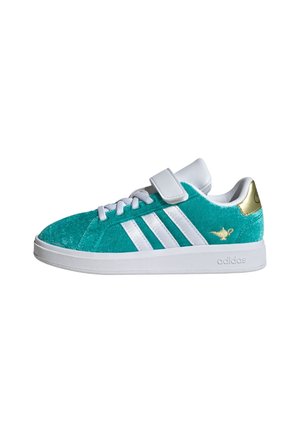 Baby shoes - pure teal   cloud white   gold metallic