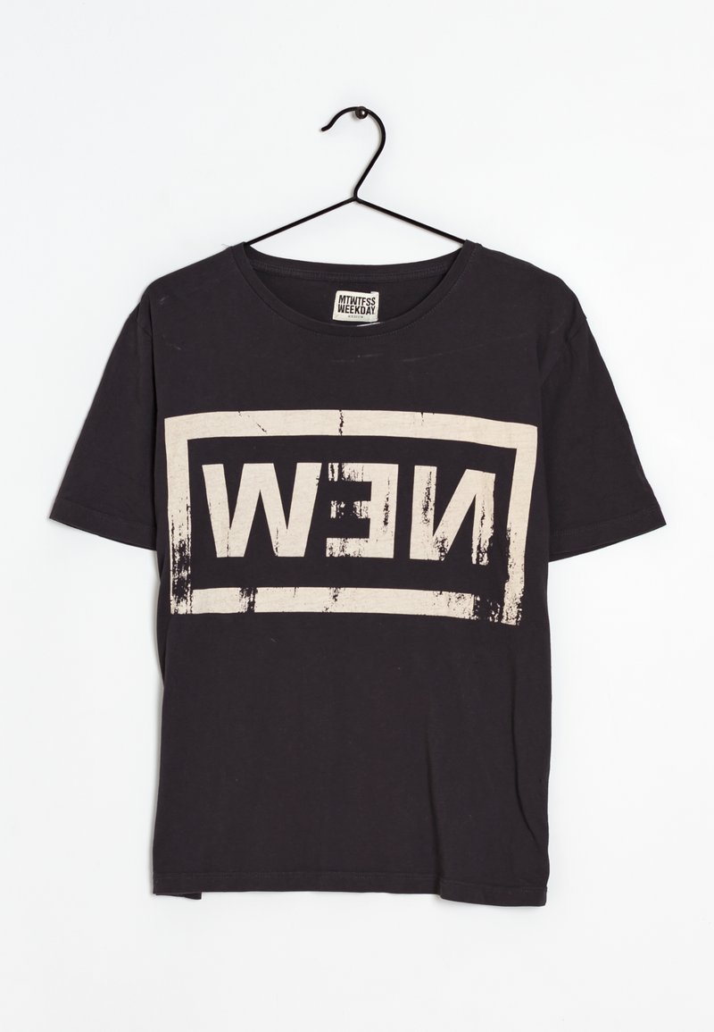 Weekday T-shirt imprimé - black