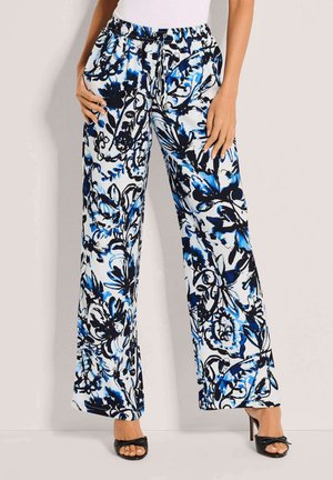 DRUCK PETITE - Broek - white   navy blue