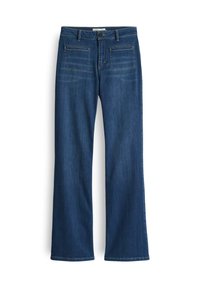 POWERSTRETCH MID RISE LONG FLARED FIT - Flared Jeans - mid wave blue