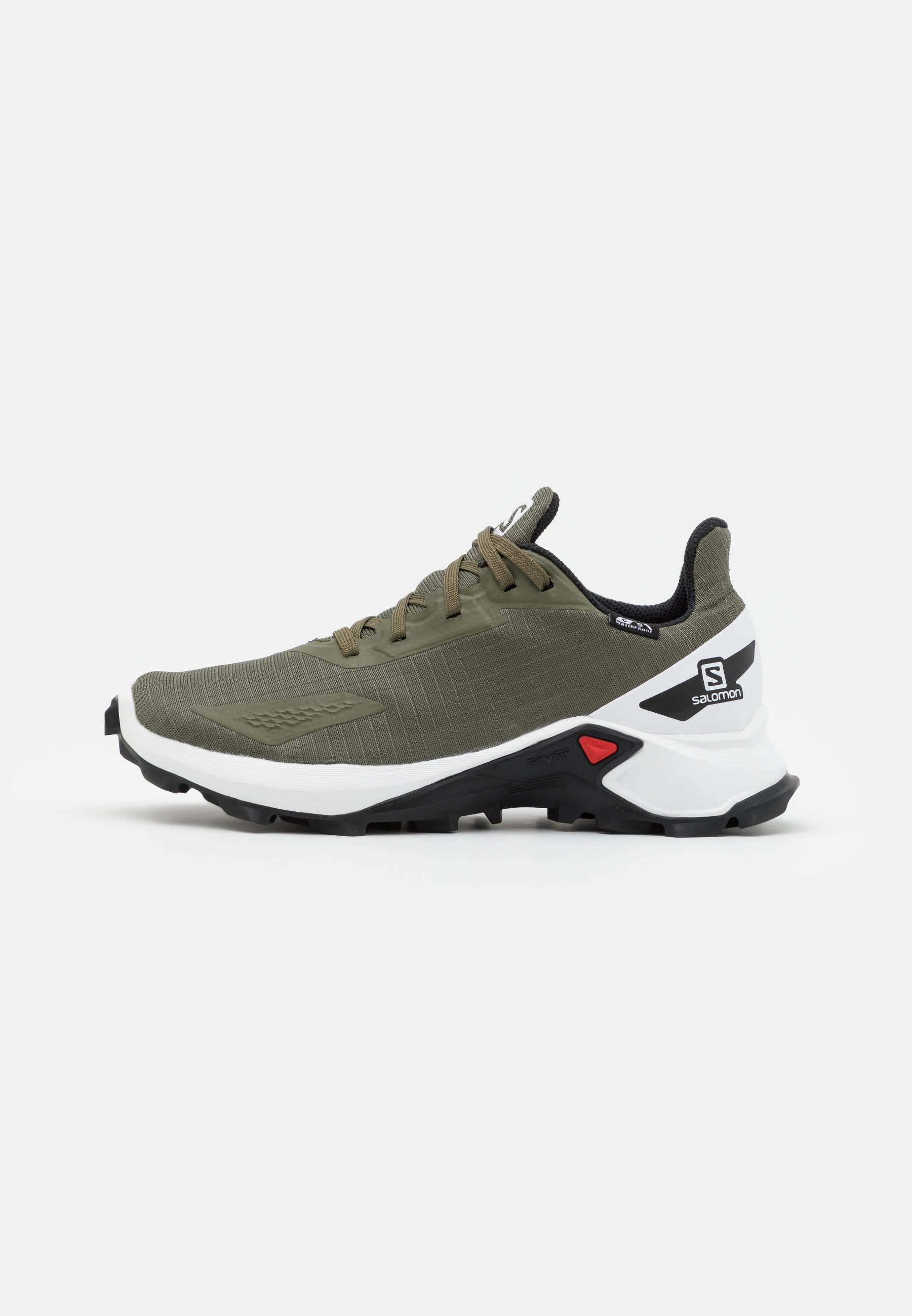 Salomon ALPHACROSS BLAST CSWP UNISEX - Chaussures de marche - olive  night/white/black/kaki - ZALANDO.FR