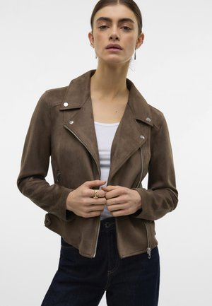 Vero Moda JOSE - Μπουφάν από συνθετικό δέρμα - chocolate chip