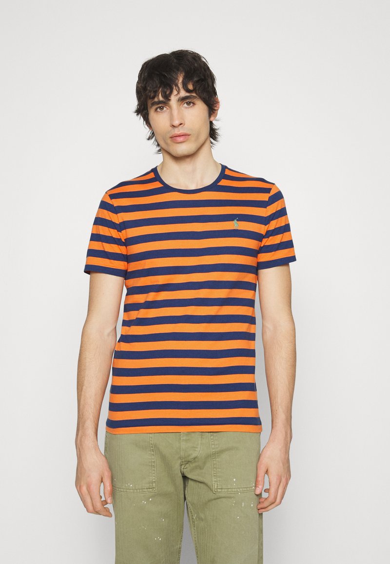 Polo Ralph Lauren SSCNCMSLM2-SHORT SLEEVE-T-SHIRT - T-shirt estampada - may orange/light navy