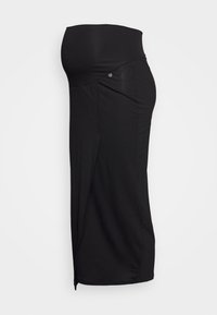 SKIRT SLIT - Saia lápis - black
