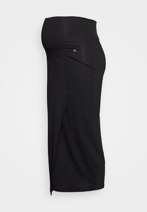 SKIRT SLIT - Saia lápis - black