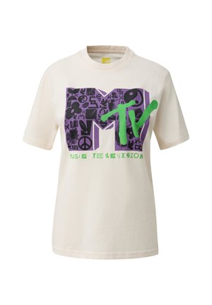 QS, T-SHIRT - T-shirt imprimé - papaya