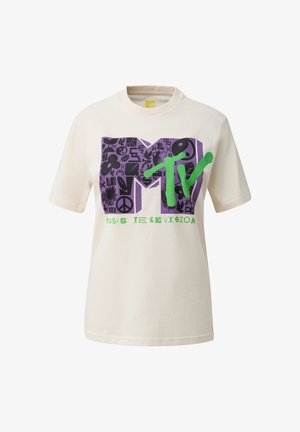 QS, T-SHIRT - T-shirt imprimé - papaya