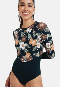 Roxy FASHION - LONG SLEEVE - Swimsuit - black