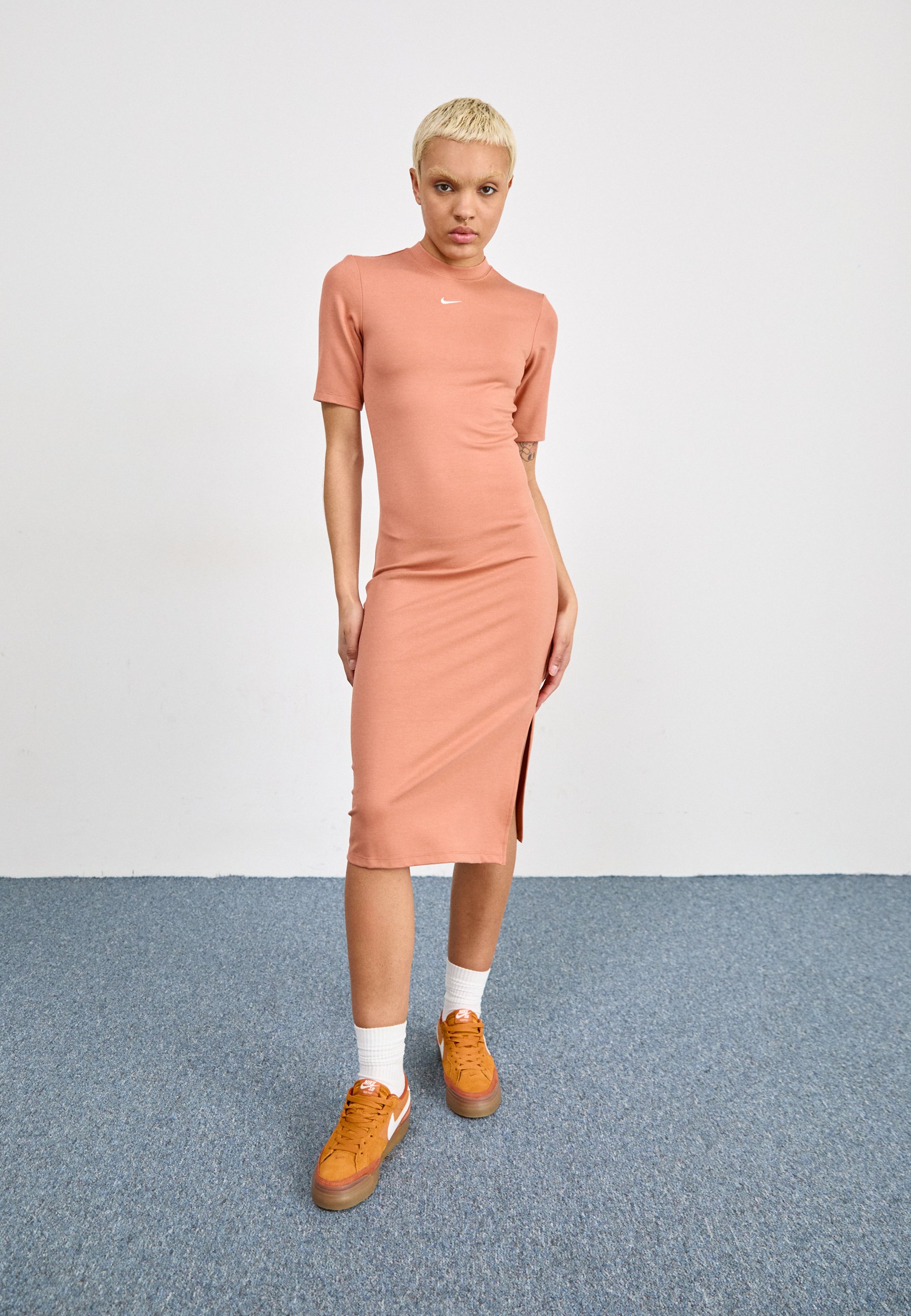 dusty rose one shoulder bridesmaid dress BABARONI Velvet Dresses Floor-length Sleeveless with Slit Sheath/Column perfect for bridesmaids who modular-cabinet Ink Blue Strapless Sparkle Color:Day