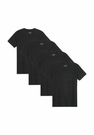 V-NECK 4-PACK - Camiseta básica - black