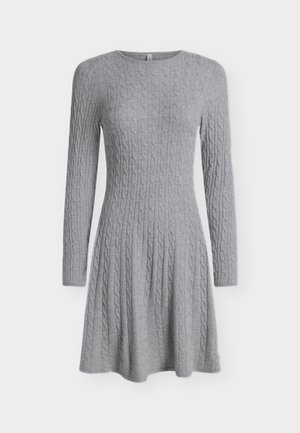 ONLY, ONLIBI O NECK CABLE  - Robe pull - light grey melange