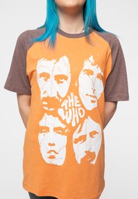 Paradiso Clothing THE WHO FACES RINGER - Print T-shirt - brown