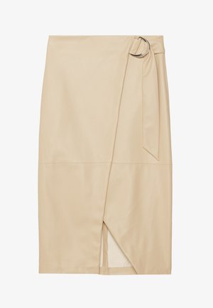 Zign Studio RECYCLED PU WRAP SKIRT - Wikkelrok - off-white