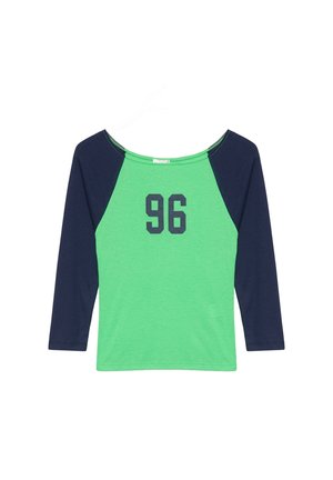PULL&BEAR, LONG RAGLAN SLEEVE GRAPHIC - T-SHIRT - T-shirt à manches longues - green