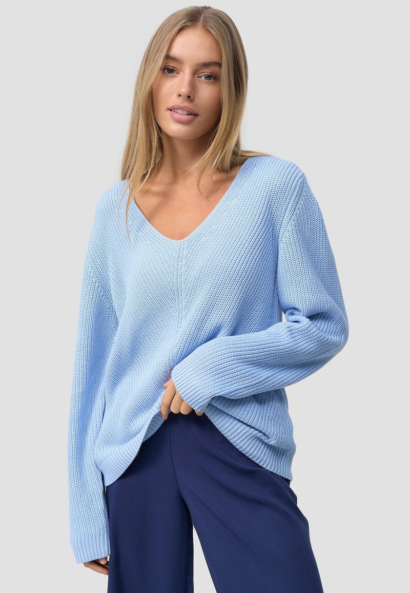 Damen Strickjacken | Re.draft Strickpullover sea side blue/blau - JE77723 Damen Strickjacken | Re.draft Strickpullover sea side blue/blau - JE77723