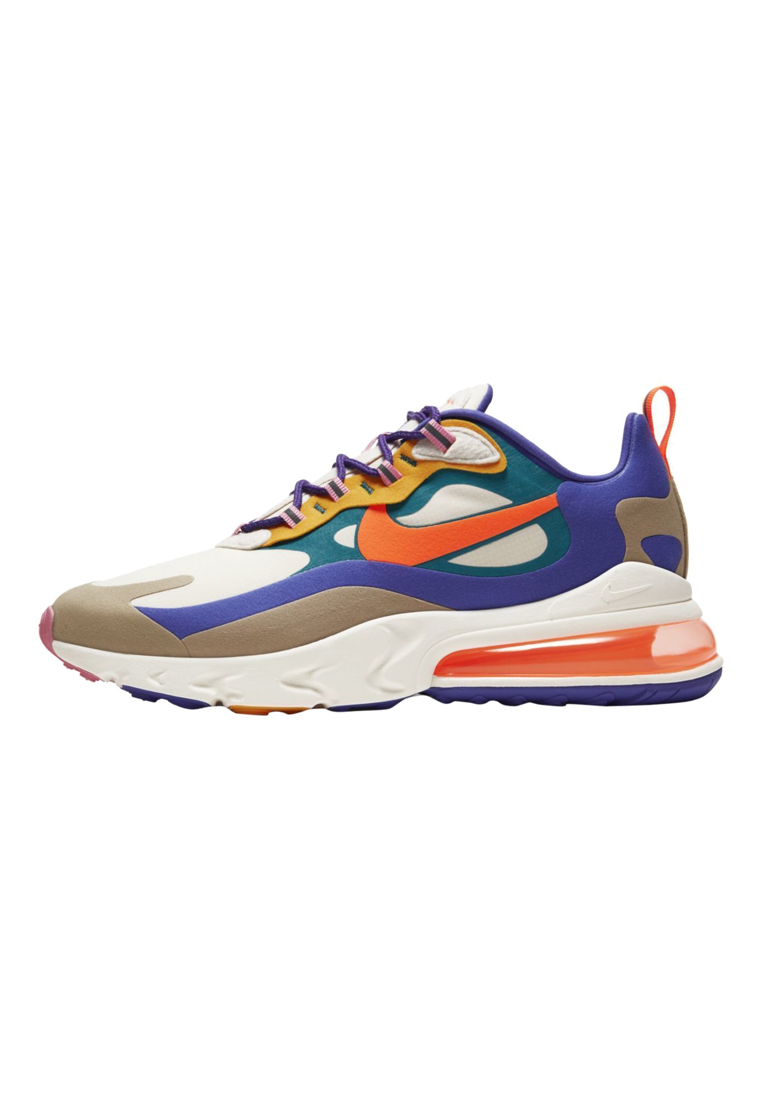 Nike Sportswear Nike Air Max 270 React Herrenschuh Sneaker Low Light Orewood Brown Sail Khaki Hyper Crimson Nude Zalando De