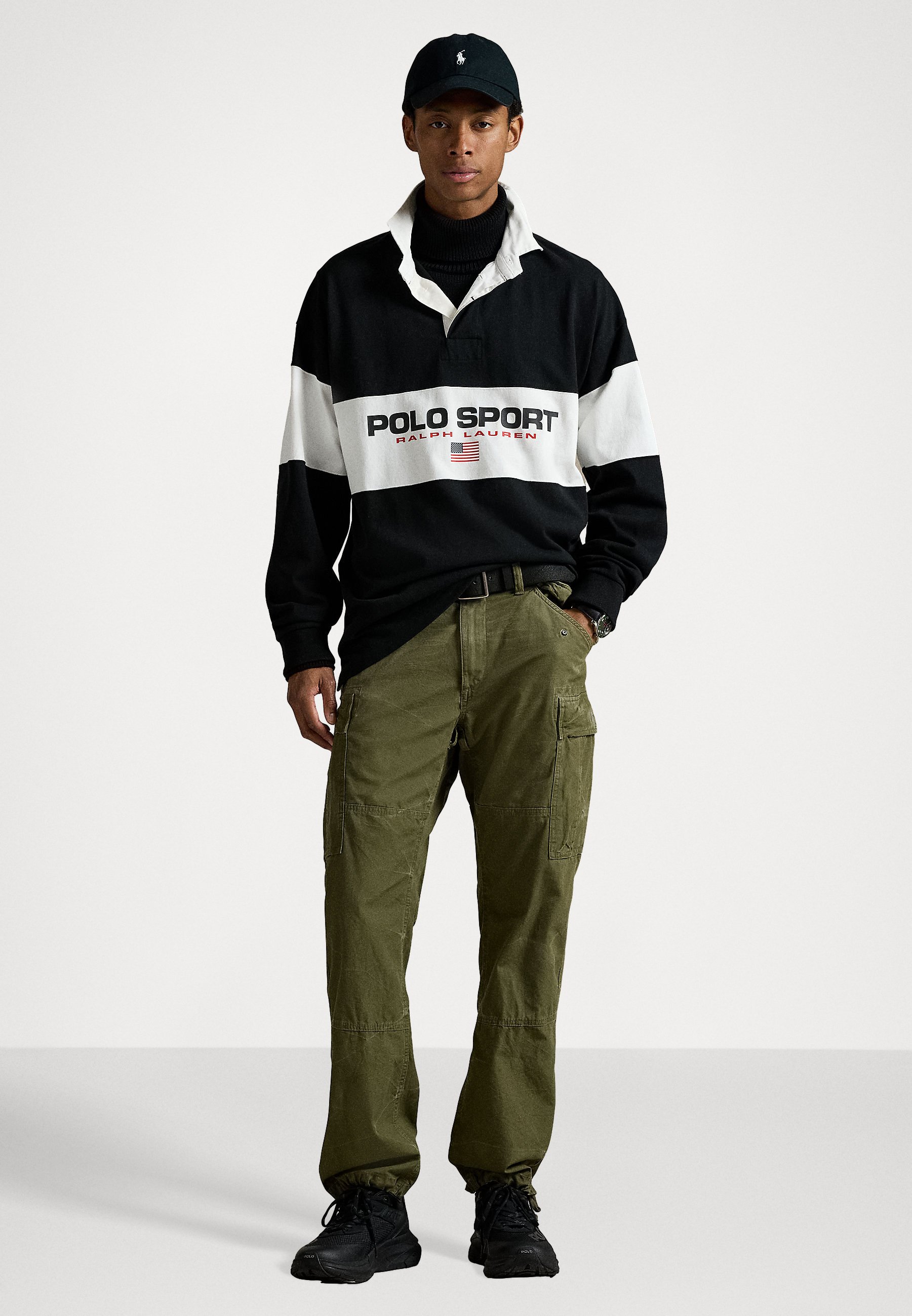 POLO Ralph Lauren THE BIG FIT ラガーシャツ S ビッグ フィット ストライプド ジャージー ラグビー シャツ | ラルフ
