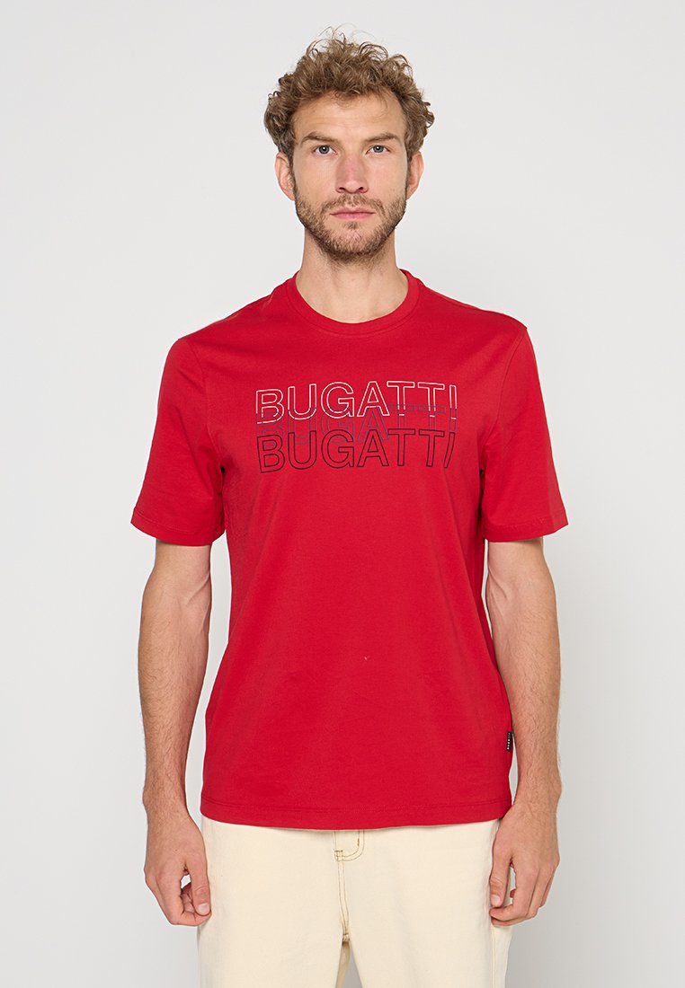 Bugatti T-shirt print rood