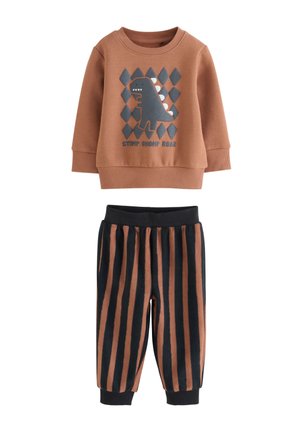 Next REGULAR FIT - SINGLE COSY SET - Nachtwäsche Set - rust brown dinosaur