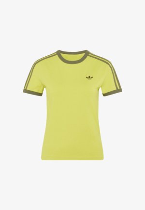 adidas Originals, 3-STRIPES SLIM T-SHIRT - T-shirts print - preloved lime olive strata
