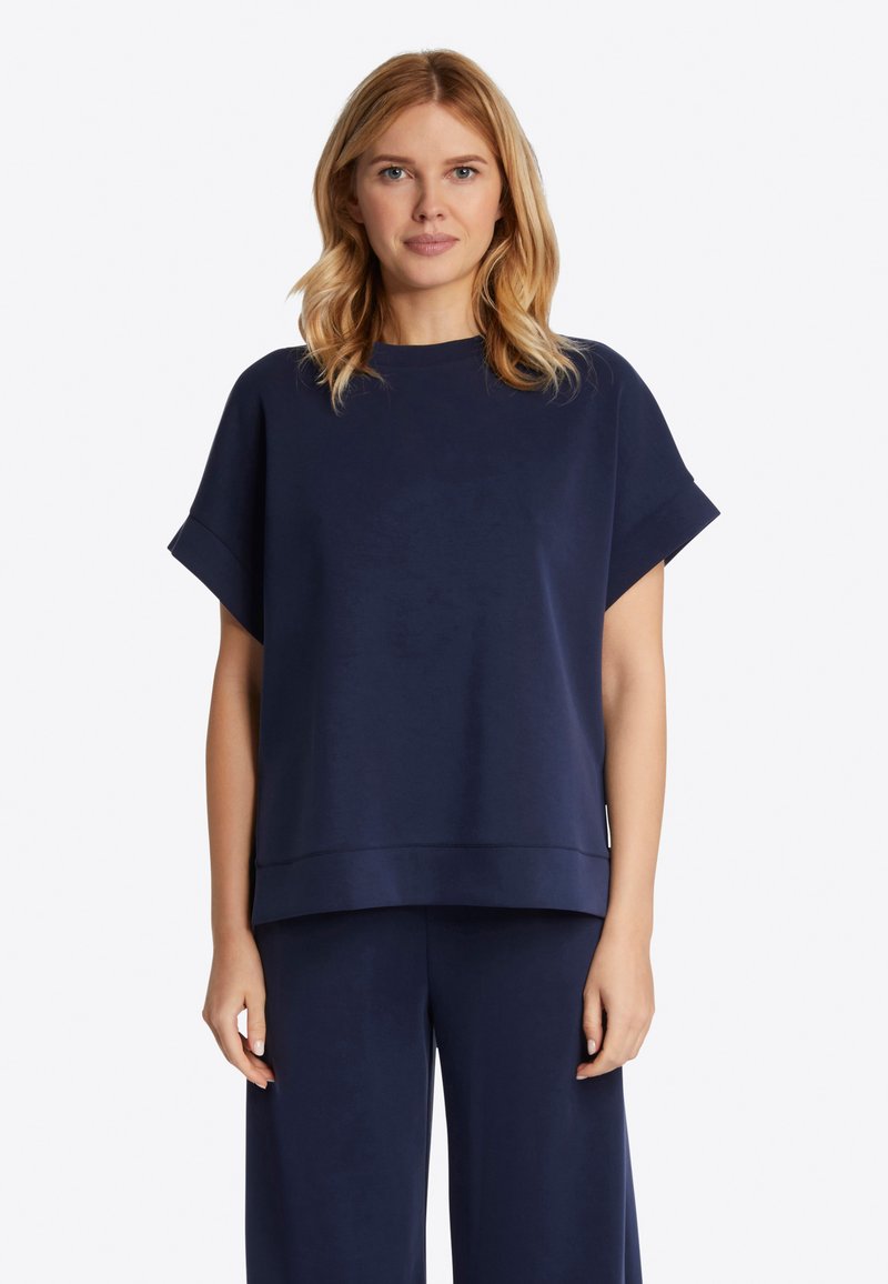 Rich & Royal - MIT ANGESCHNITTENEM ARM - T-shirt basic - midnight blue, Vergroten