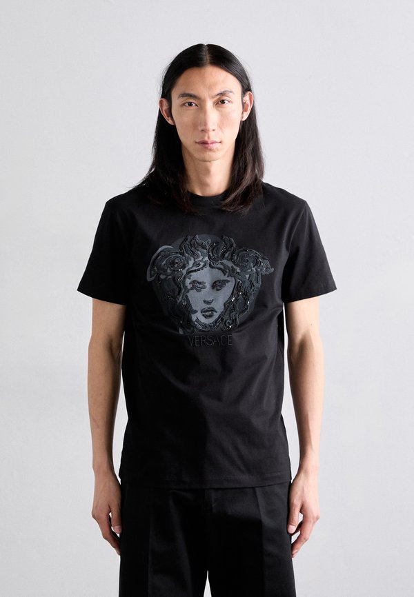 COMPACT PAINTED MEDUSA EMBROIDERY - Print T-shirt