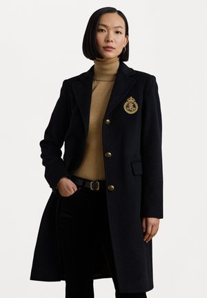 CREST PATCH WOOL BLEND COAT - Classic coat - black