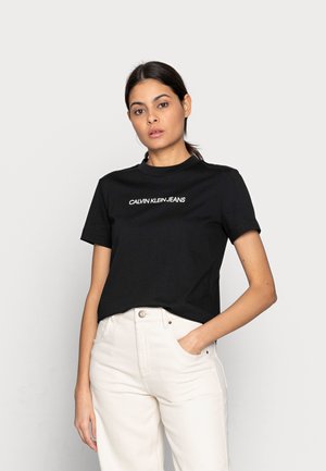 SHRUNKEN INSTITUTIONAL TEE - T-shirt print - black