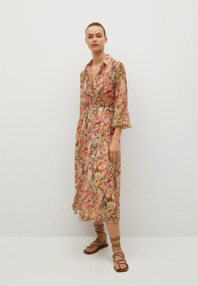 Shirt dress - korallrot