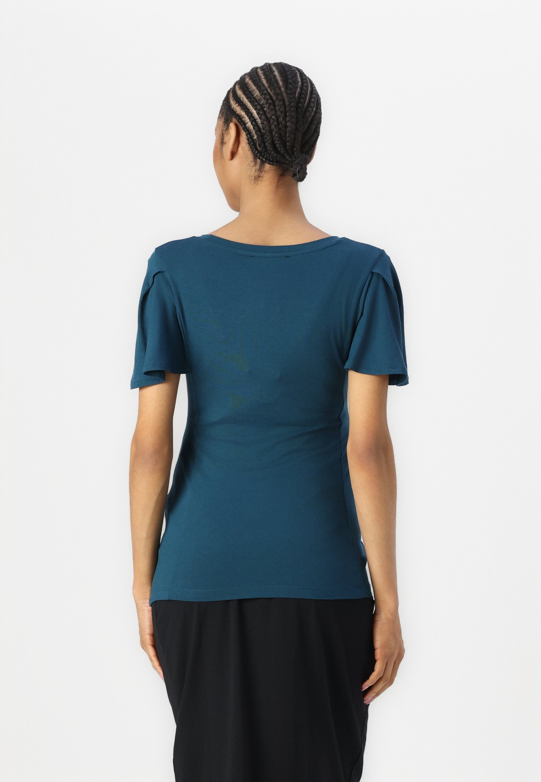 売れ筋商品|||アンナ フィールド ママ Tシャツ レディース トップス FLOWY SHORT SLEEVE WITH ZIPS - Basic T-shirt - reflecting pond Anna Field MAMA FLOWY SHORT SLEEVE NURSING TOP - T-shirts