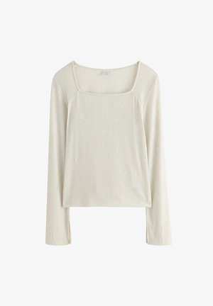 LONG-SLEEVED WITH GLITTER - T-shirt à manches longues - light dusty white