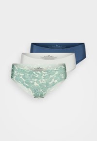 HIPSTER PURE NO SHOW SOLID 3 PACK - Trusser - green/gray/dark blue