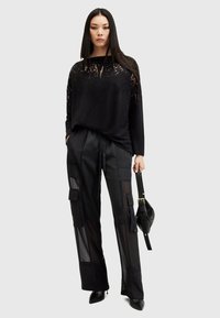AllSaints RITA SNAKE TEE - Topper langermet - black