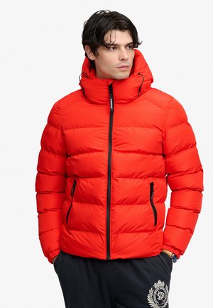 Superdry & Co, SUPERDRY HOODED SPORTS PUFFER JACKET... - Winterjacke - lead red