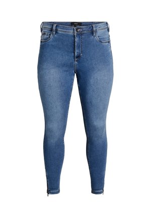 AMY MIT REISSVERSCHLUSSDETAIL - Jeans Skinny Fit - medium blue denim