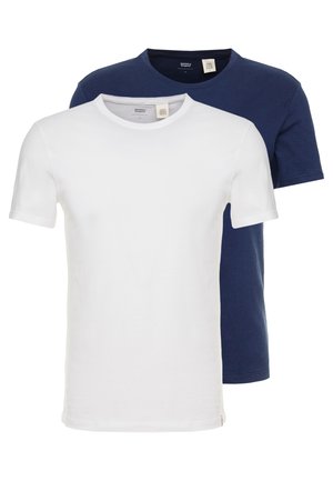 SLIM CREW NECK TEE - 2 PACK - T-shirt - bas - blues/white