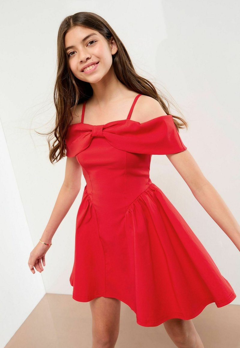 red dress for teens GOOSPRAN Homecoming Dresses Knee Length Spaghetti Strap with Pockets Satin Backless Prom Red1 0 : Clothing, Shoes & Jewelry Pal or credit card Dark Red A Line Short